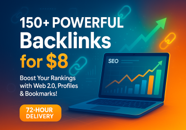 Created 150+ POWERFUL Backlinks Web 2.0,  Profiles,  Bookmarks for MAX SEO Boost