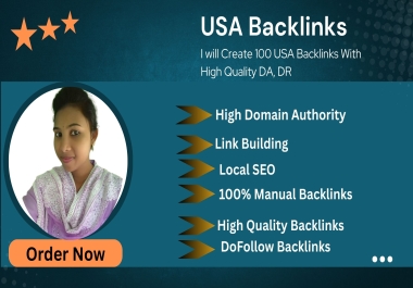 I Will create 100 USA Do-Follow Profile Backlinks With High Quality Sites DA, DR.