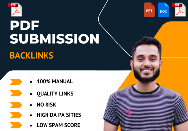 50 PDF Submission on High DA Sites - SEO Backlinks for Ranking Boost