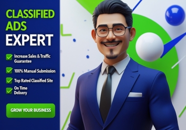 Create 100 Classified Ads posting Backlinks for Improve SEO Ranking