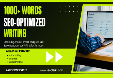Premium 1000+ Words SEO-Optimized Content Writing