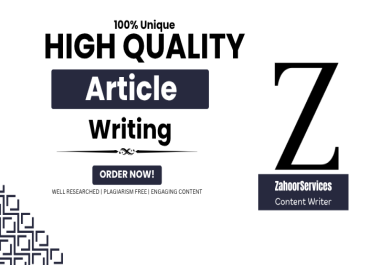 I will write SEO articles or website content up to 2000+ words