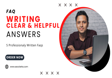 Professional 5+ FAQ Writing for Websites,  Stores & Services