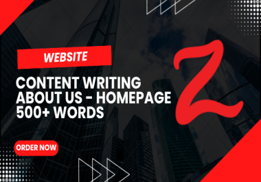 Website Content Writing for Home Page & About Us 500+ Words