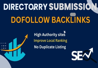 I will provide manual directory submission services on high-quality,  authority websites that are SEO