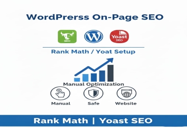 I will optimize WordPress on page SEO using Rank Math or Yoast SEO
