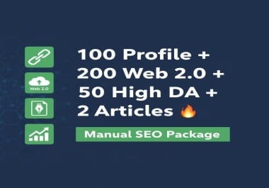 I will build profile,  Web 2.0,  and high DA backlinks