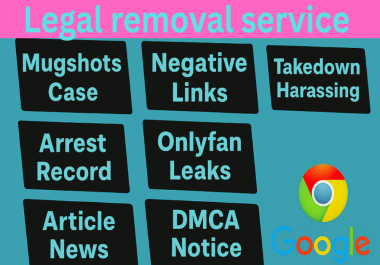 I will do online reputation,  ORM,  services to suppress negative links