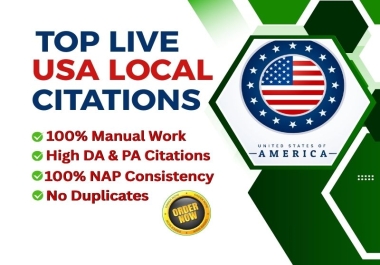 I will do top 60 USA local citations for local seo