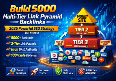 Build 5000 Multi-Tier Link Pyramid Backlinks - 2026 Powerful SEO Strategy All Niches