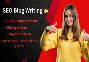 I will write professional SEO blog posts that rank on Google top page