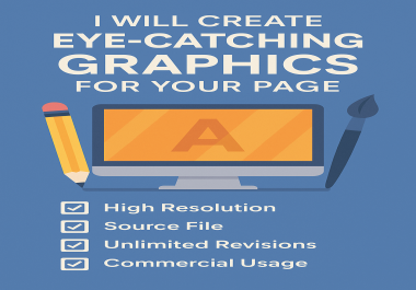 I will create eye-catching graphics for your page