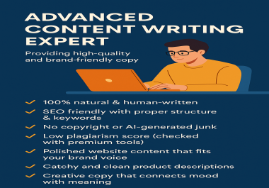 I will write SEO optimized,  plagiarism-free website and product content
