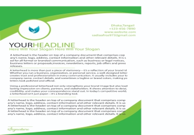 I will create your LetterHead template