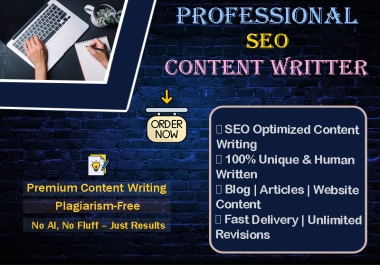 I Will Craft SEO-Rich,  Reader-Focused Content That Drives Results