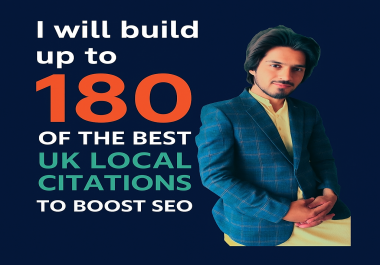 I will build up to 180 of the best UK local citations to boost seo