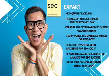I will be your SEO expert to boost rankings with high-quality backlinks