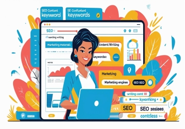 I will do proper SEO content writing,  keyword Research,  profile Backlinks