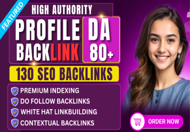 Premium 130+ Profile Backlinks Service,  High Authority Manual SEO Link Building for Ranking