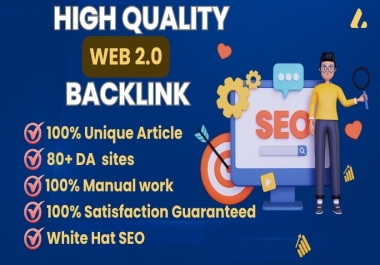 Manually build high quality 70 web 2.0 backlinks for SEO website ranking