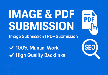 Professional Image & PDF Submission Service 100 Manual SEO Backlinks