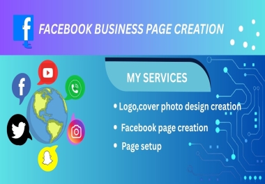 I will design your logo,  cover and create a complete meta business page