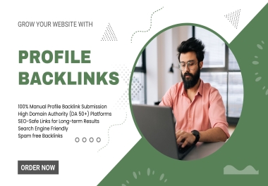 50 High-Authority Manual Do-follow Profile Backlinks Service for SEO