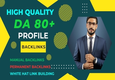 I will provide Unique 40 profile Backlinks DA 80+ for your website on google ranking