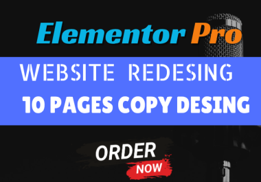 Elementor Pro Website Redesign & Page Cloning