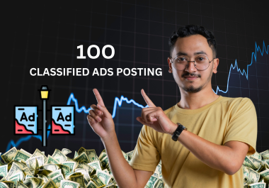 I will efficiently create 100 SEO Manually Classified ads postins