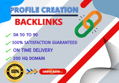 I will do 200 Manual profile creation backlinks for you with HQ DA Safe SEO Backlinks