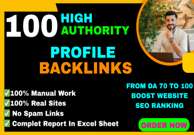 100 high Profile Backlinks DA 70 to DA 100 Boost Website Ranking and Improve Google SEO Fast
