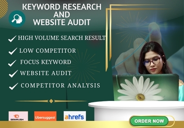I will analyze keyword research,  competitor insights,  and website audits.