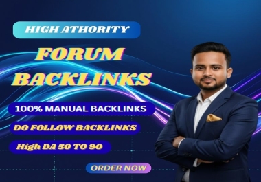 I Will Create 55 High-Authority Forum Backlinks Manually - White-Hat SEO