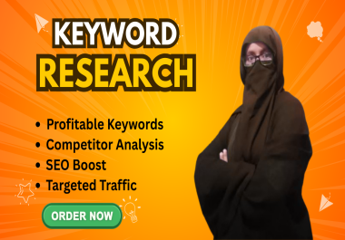 I will do standard keyword research and competitor analysis for your website