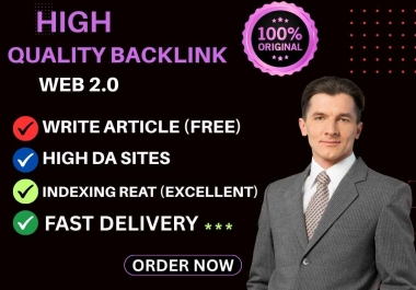 I will create 100 manual Web 2.0 backlinks on high DA sites