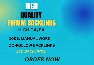 I Will Manually Create 100 Unique Forum Posting Backlinks on High DA 30+ Sites for SEO