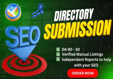 High DA Directory Submission Service 100 + Manually SEO Backlinks with Reports