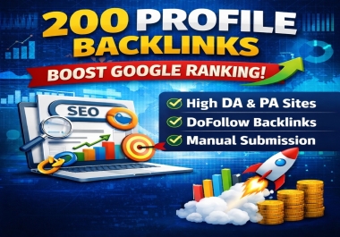 I will create 200 high quality profile backlinks for ...