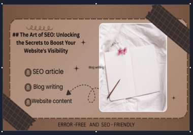 I Will Write SEO-Optimized Articles for Your Website or Blog