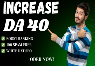 I will increase moz da domain authority 40 WITH SAFE BACKLINKS