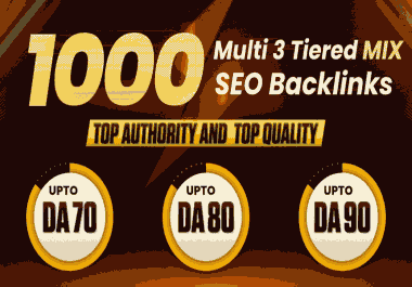 1000 SUPER CHARGE Multi 3 Tiered Seo Package With Our Professional Seo Backlinks & Link building