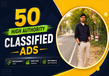 50 High Authority Classified Posting Service for SEO,  Traffic & Backlinks