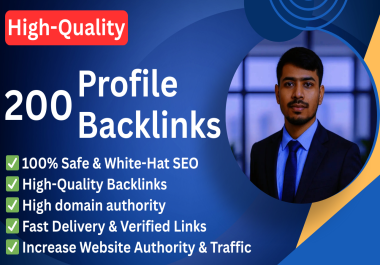 200 High-Quality Profile Backlinks for SEO Boost & Website Ranking