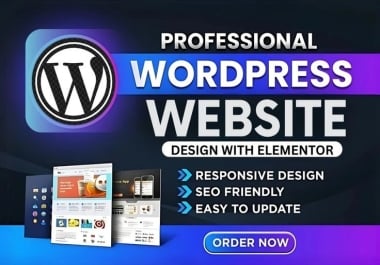 I will design or redesign a responsive WordPress website using Elementor Pro