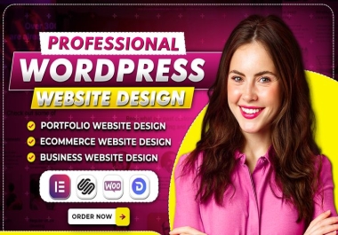 I will design or redesign a responsive WordPress website using Elementor Pro