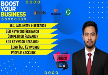 I will do SEO keyword research,  competitor analysis,  and Profile Backlink