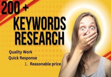 I will do 200 profitable easy ranking SEO keywords research for your site