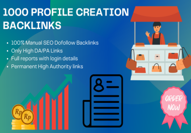 I will create high authority profile creation backlinks for SEO ranking
