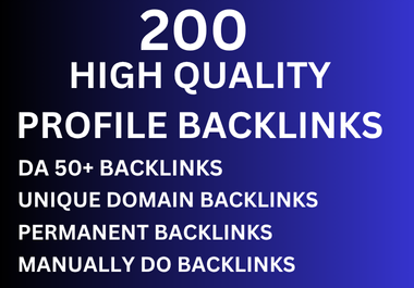 Skyrocket your SEO with 200 High Quality Unique SEO Profile Backlinks